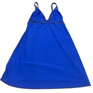 Addiction Electric Blue Mesh Babydoll Chemise Nightgown – Size M